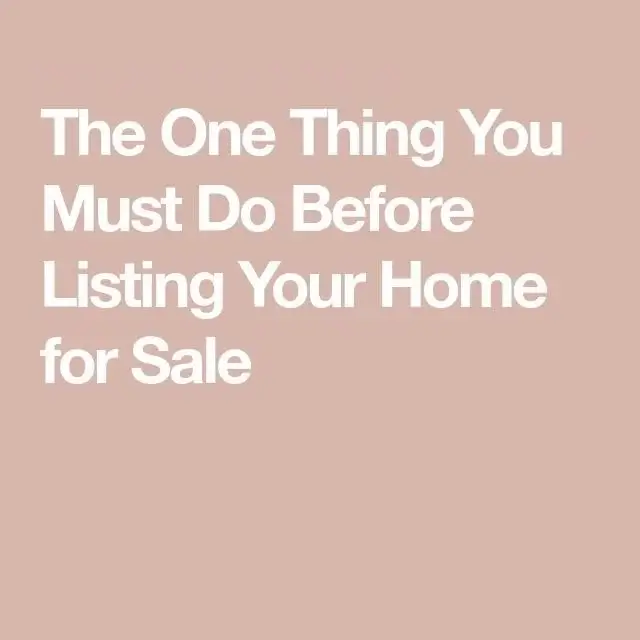 Must Do Before Listing Your Home